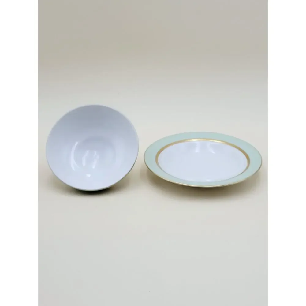 Tirschenreuth Clyde Porcelain Butter Dish Mint Green 4245 Mid-Century